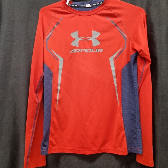 Under Armour Red and Blue Long Sleeve Tee - Picture 1 of 12